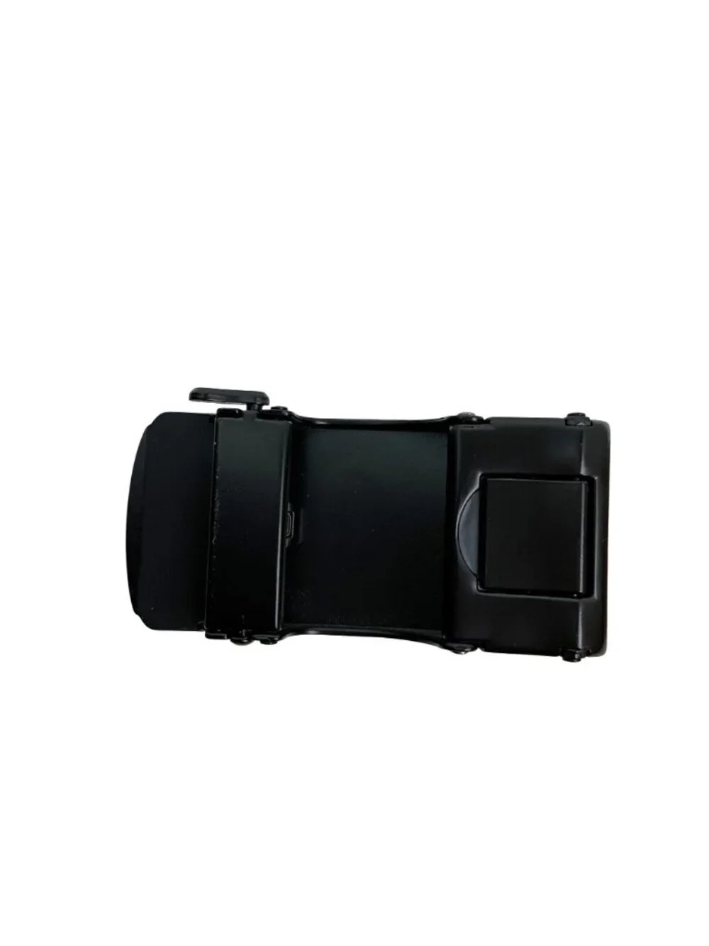 Bulliant Carbon Fiber Slide Ratchet Leather Belt Mens 28-34 Black